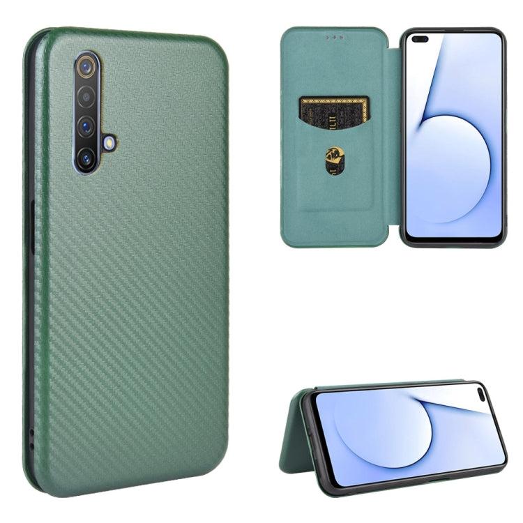 Struttura in fibra di carbonio Flip orizzontale magnetico Custodia in pelle TPU + PC + PU con slot per schede, For OPPO Realme X50 Pro / X50 Pro 5G, For OPPO Realme X50 / X50 5G, For OPPO Realme XT / X2 / K5