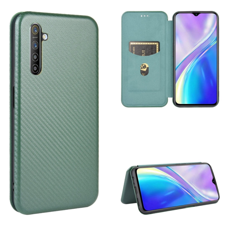 Struttura in fibra di carbonio Flip orizzontale magnetico Custodia in pelle TPU + PC + PU con slot per schede, For OPPO Realme X50 Pro / X50 Pro 5G, For OPPO Realme X50 / X50 5G, For OPPO Realme XT / X2 / K5