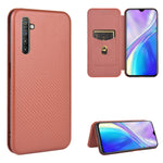 Struttura in fibra di carbonio Flip orizzontale magnetico Custodia in pelle TPU + PC + PU con slot per schede, For OPPO Realme X50 Pro / X50 Pro 5G, For OPPO Realme X50 / X50 5G, For OPPO Realme XT / X2 / K5