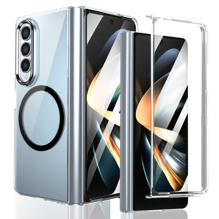 Custodia per telefono cellulare trasparente per PC con MagSafe integrato della serie pieghevole lce, For Samsung Galaxy Z Flip5, For Samsung Galaxy Z Fold4, For Samsung Galaxy Z Flip4, For Samsung Galaxy Z Flip3 5G