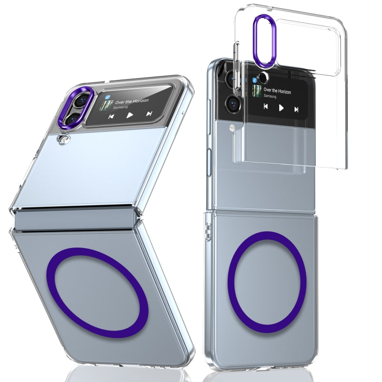 Custodia per telefono cellulare trasparente per PC con MagSafe integrato della serie pieghevole lce, For Samsung Galaxy Z Flip5, For Samsung Galaxy Z Fold4, For Samsung Galaxy Z Flip4, For Samsung Galaxy Z Flip3 5G