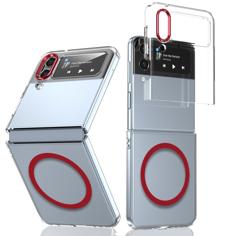 Custodia per telefono cellulare trasparente per PC con MagSafe integrato della serie pieghevole lce, For Samsung Galaxy Z Flip5, For Samsung Galaxy Z Fold4, For Samsung Galaxy Z Flip4, For Samsung Galaxy Z Flip3 5G