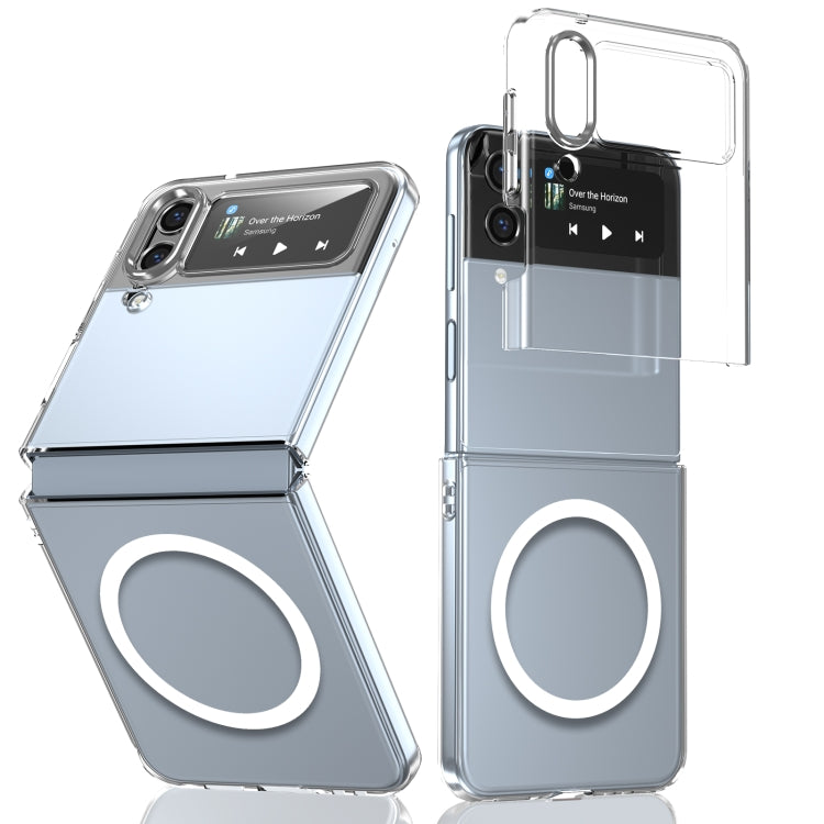 Custodia per telefono cellulare trasparente per PC con MagSafe integrato della serie pieghevole lce, For Samsung Galaxy Z Flip5, For Samsung Galaxy Z Fold4, For Samsung Galaxy Z Flip4, For Samsung Galaxy Z Flip3 5G