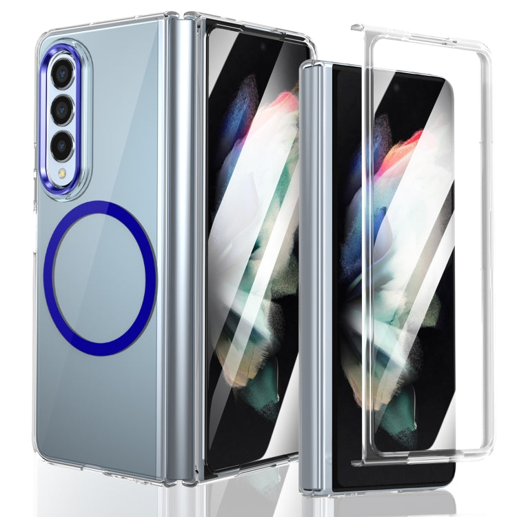 Custodia per telefono cellulare trasparente per PC con MagSafe integrato della serie pieghevole lce, For Samsung Galaxy Z Fold3 5G