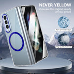 Custodia per telefono cellulare trasparente per PC con MagSafe integrato della serie pieghevole lce, For Samsung Galaxy Z Fold3 5G
