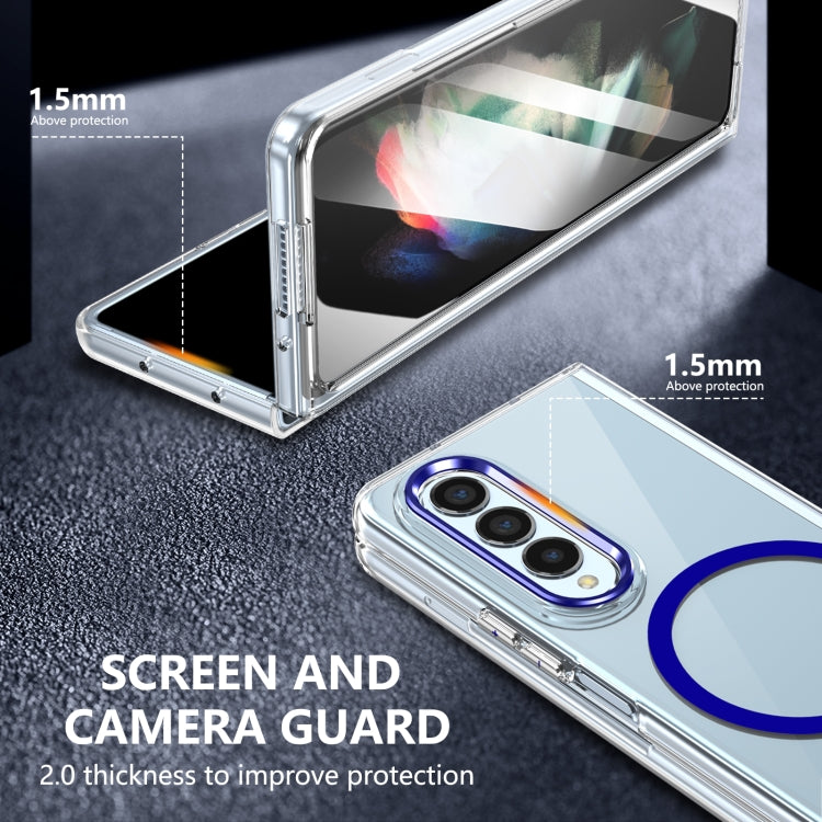 Custodia per telefono cellulare trasparente per PC con MagSafe integrato della serie pieghevole lce, For Samsung Galaxy Z Fold3 5G