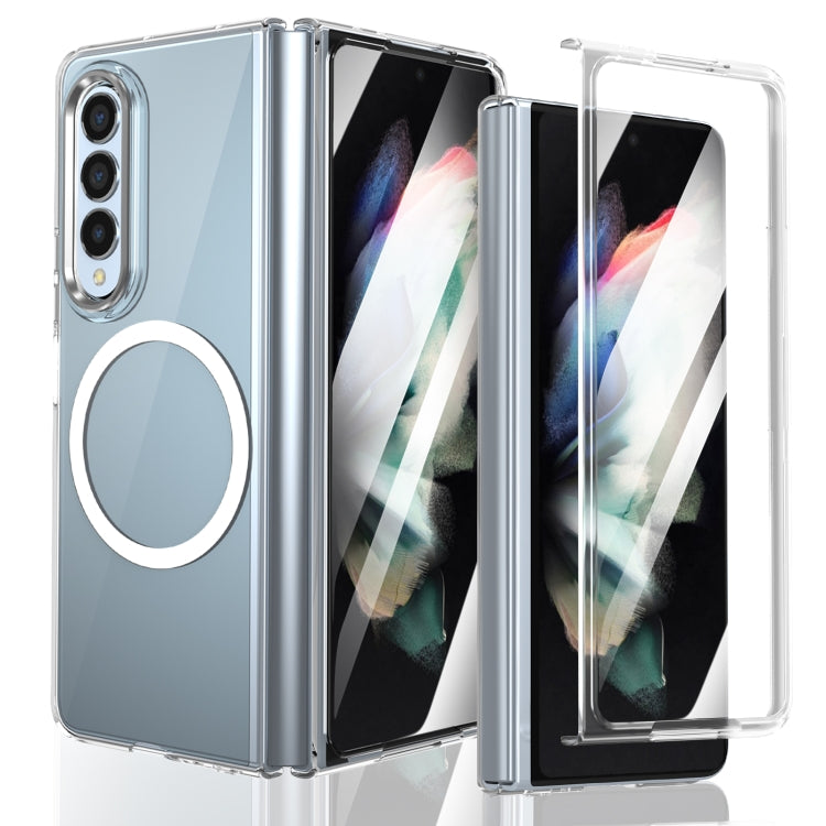 Custodia per telefono cellulare trasparente per PC con MagSafe integrato della serie pieghevole lce, For Samsung Galaxy Z Fold3 5G