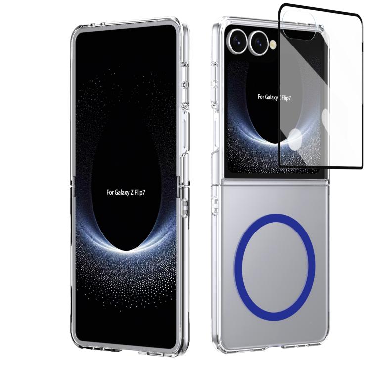 Custodia per telefono cellulare trasparente per PC con MagSafe integrato della serie pieghevole lce, For Samsung Galaxy Z Flip7 5G, For Samsung Galaxy Z Flip6, For Samsung Galaxy Z Fold6, For Samsung Galaxy Z Fold5