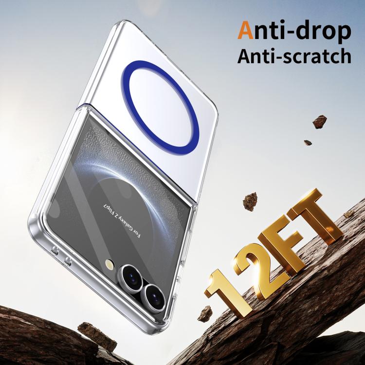 Custodia per telefono cellulare trasparente per PC con MagSafe integrato della serie pieghevole lce, For Samsung Galaxy Z Flip7 5G, For Samsung Galaxy Z Flip6, For Samsung Galaxy Z Fold6, For Samsung Galaxy Z Fold5