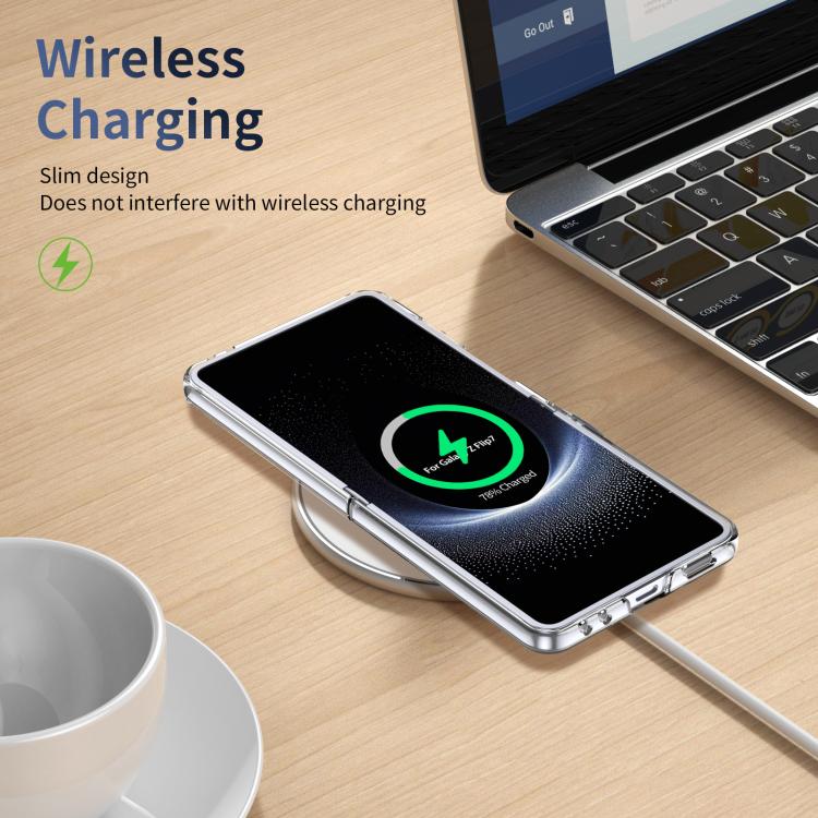 Custodia per telefono cellulare trasparente per PC con MagSafe integrato della serie pieghevole lce, For Samsung Galaxy Z Flip7 5G, For Samsung Galaxy Z Flip6, For Samsung Galaxy Z Fold6, For Samsung Galaxy Z Fold5