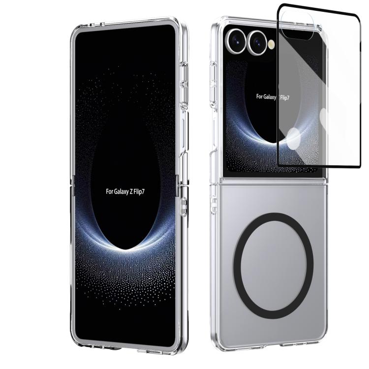 Custodia per telefono cellulare trasparente per PC con MagSafe integrato della serie pieghevole lce, For Samsung Galaxy Z Flip7 5G, For Samsung Galaxy Z Flip6, For Samsung Galaxy Z Fold6, For Samsung Galaxy Z Fold5