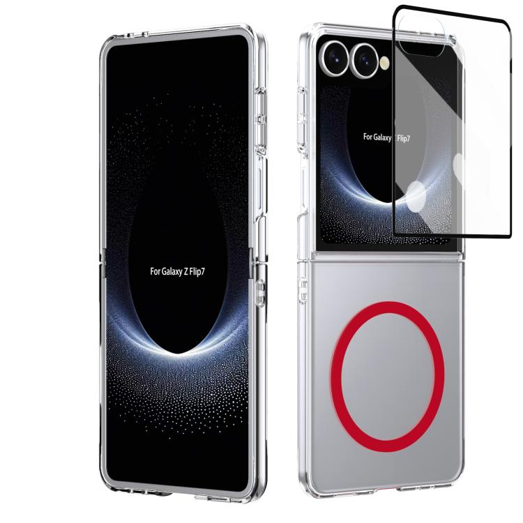 Custodia per telefono cellulare trasparente per PC con MagSafe integrato della serie pieghevole lce, For Samsung Galaxy Z Flip7 5G, For Samsung Galaxy Z Flip6, For Samsung Galaxy Z Fold6, For Samsung Galaxy Z Fold5