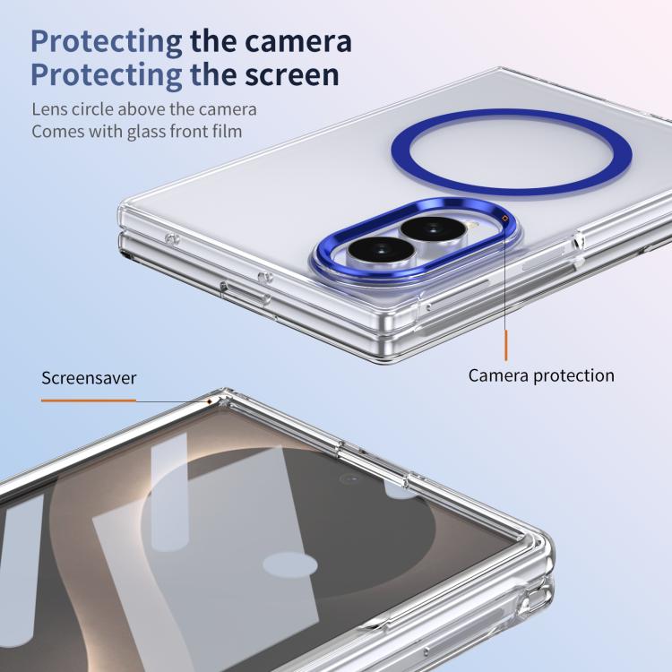 Custodia per telefono cellulare trasparente per PC con MagSafe integrato della serie pieghevole lce, For Galaxy Z Fold8 5G, For Galaxy Z Fold8 Ultra 5G, For Galaxy Z Flip8 5G, For Samsung Galaxy Z Fold7 5G
