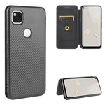 Struttura in fibra di carbonio Flip orizzontale magnetico Custodia in pelle TPU + PC + PU con slot per schede, For Google Pixel 4a, For Google Pixel 3 XL, For Google Pixel 3a XL, For Google Pixel 3a