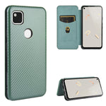 Struttura in fibra di carbonio Flip orizzontale magnetico Custodia in pelle TPU + PC + PU con slot per schede, For Google Pixel 4a, For Google Pixel 3 XL, For Google Pixel 3a XL, For Google Pixel 3a