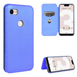 Struttura in fibra di carbonio Flip orizzontale magnetico Custodia in pelle TPU + PC + PU con slot per schede, For Google Pixel 4a, For Google Pixel 3 XL, For Google Pixel 3a XL, For Google Pixel 3a