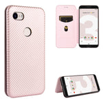Struttura in fibra di carbonio Flip orizzontale magnetico Custodia in pelle TPU + PC + PU con slot per schede, For Google Pixel 3, For Google Pixel 4 XL, For Google Pixel 4