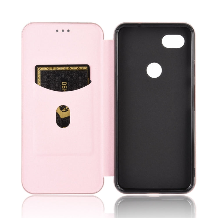 Struttura in fibra di carbonio Flip orizzontale magnetico Custodia in pelle TPU + PC + PU con slot per schede, For Google Pixel 3, For Google Pixel 4 XL, For Google Pixel 4