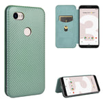 Struttura in fibra di carbonio Flip orizzontale magnetico Custodia in pelle TPU + PC + PU con slot per schede, For Google Pixel 3, For Google Pixel 4 XL, For Google Pixel 4