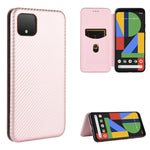 Struttura in fibra di carbonio Flip orizzontale magnetico Custodia in pelle TPU + PC + PU con slot per schede, For Google Pixel 3, For Google Pixel 4 XL, For Google Pixel 4