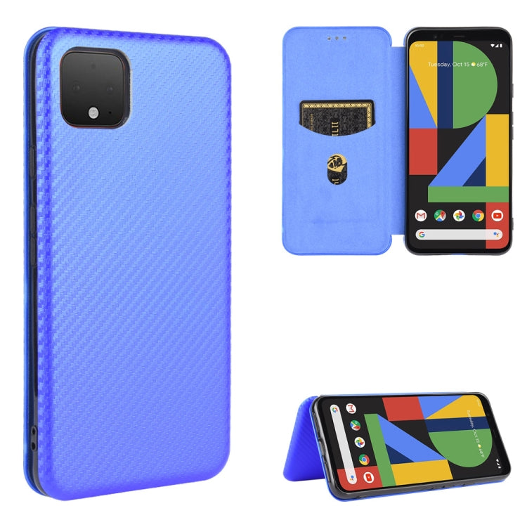 Struttura in fibra di carbonio Flip orizzontale magnetico Custodia in pelle TPU + PC + PU con slot per schede, For Google Pixel 3, For Google Pixel 4 XL, For Google Pixel 4