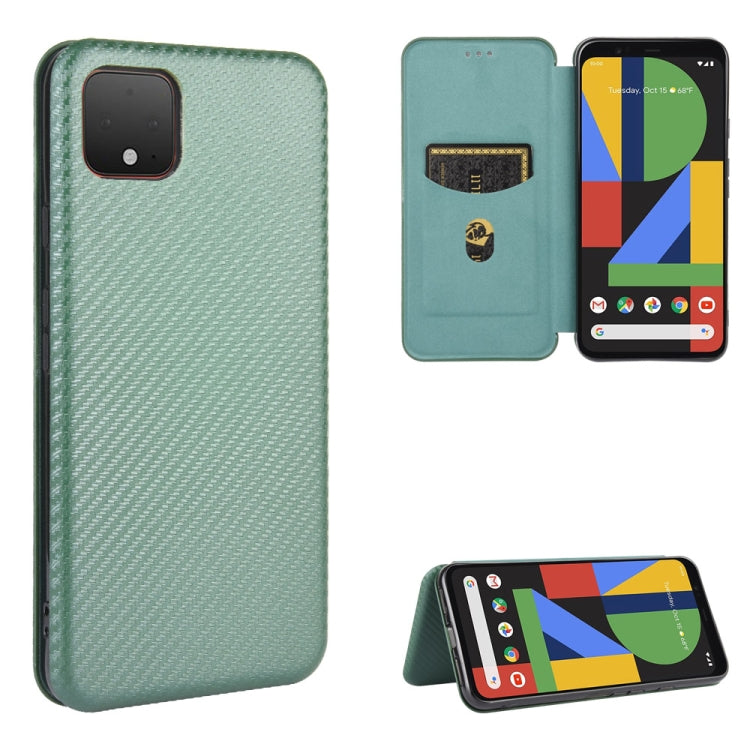 Struttura in fibra di carbonio Flip orizzontale magnetico Custodia in pelle TPU + PC + PU con slot per schede, For Google Pixel 3, For Google Pixel 4 XL, For Google Pixel 4