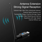 Adattatore WiFi wireless USB dual-band EDUP EP-AX900 900Mbps WiFi 6 Bluetooth 5.3, EP-AX900