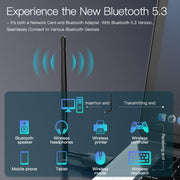Adattatore WiFi wireless USB dual-band EDUP EP-AX900 900Mbps WiFi 6 Bluetooth 5.3, EP-AX900
