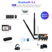 EDUP EP-BE9715 8774Mbps WiFi 7 Bluetooth 5.4 Tri-Band PCI-E Adattatore WiFi Scheda di rete wireless, EP-BE9715