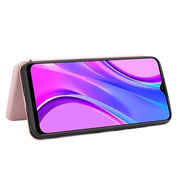 Struttura in fibra di carbonio Flip orizzontale magnetico Custodia in pelle TPU + PC + PU con slot per schede, For Xiaomi Redmi 9C, For Xiaomi Redmi 8A, For Xiaomi Redmi 8, For Xiaomi Redmi 9