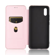 Struttura in fibra di carbonio Flip orizzontale magnetico Custodia in pelle TPU + PC + PU con slot per schede, For Xiaomi Redmi 9A, For Xiaomi Redmi 10X 5G, For Xiaomi Redmi K30 Pro, For Xiaomi Redmi K30