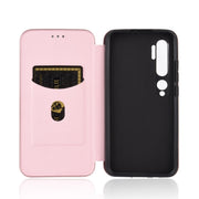 Struttura in fibra di carbonio Flip orizzontale magnetico Custodia in pelle TPU + PC + PU con slot per schede, For Xiaomi Mi CC9 Pro, For Xiaomi Mi Note 10 Lite, For Xiaomi Black Shark 3, For Xiaomi Mi 10 Pro 5G