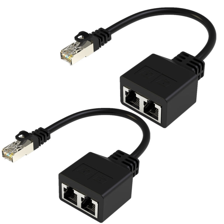 Coppia RJ45 CAT6 / CAT5 8 pin Ethernet Cable Splitter 2 in 1 Adattatore di estensione di rete, Pair