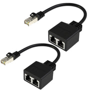 Coppia RJ45 CAT6 / CAT5 8 pin Ethernet Cable Splitter 2 in 1 Adattatore di estensione di rete, Pair