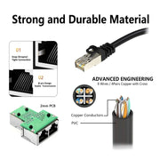 Coppia RJ45 CAT6 / CAT5 8 pin Ethernet Cable Splitter 2 in 1 Adattatore di estensione di rete, Pair