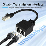 Coppia RJ45 CAT6 / CAT5 8 pin Ethernet Cable Splitter 2 in 1 Adattatore di estensione di rete, Pair