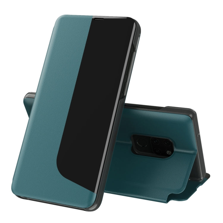 Display laterale Custodia in pelle a ribalta orizzontale antiurto con supporto e funzione di risposta alle chiamate e sospensione / risveglio, For Huawei Mate 20, For Huawei Mate 20 Pro, For Huawei P20, For Huawei P30, For Huawei P40 Lite / Nova 6 SE