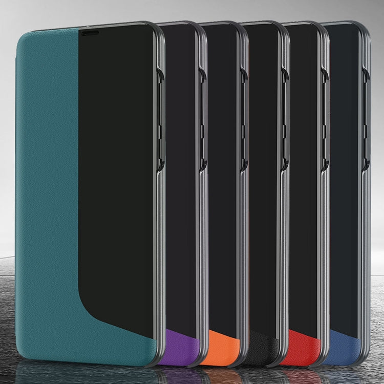 Display laterale Custodia in pelle a ribalta orizzontale antiurto con supporto e funzione di risposta alle chiamate e sospensione / risveglio, For Huawei Mate 20, For Huawei Mate 20 Pro, For Huawei P20, For Huawei P30, For Huawei P40 Lite / Nova 6 SE
