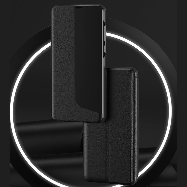 Display laterale Custodia in pelle a ribalta orizzontale antiurto con supporto e funzione di risposta alle chiamate e sospensione / risveglio, For Huawei Mate 20, For Huawei Mate 20 Pro, For Huawei P20, For Huawei P30, For Huawei P40 Lite / Nova 6 SE