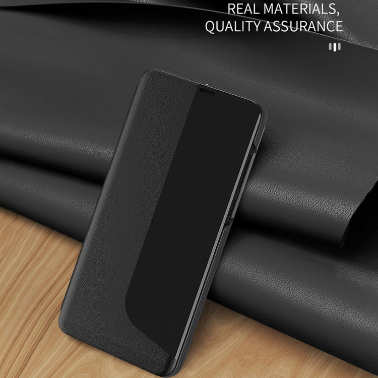 Display laterale Custodia in pelle a ribalta orizzontale antiurto con supporto e funzione di risposta alle chiamate e sospensione / risveglio, For Huawei Mate 20, For Huawei Mate 20 Pro, For Huawei P20, For Huawei P30, For Huawei P40 Lite / Nova 6 SE