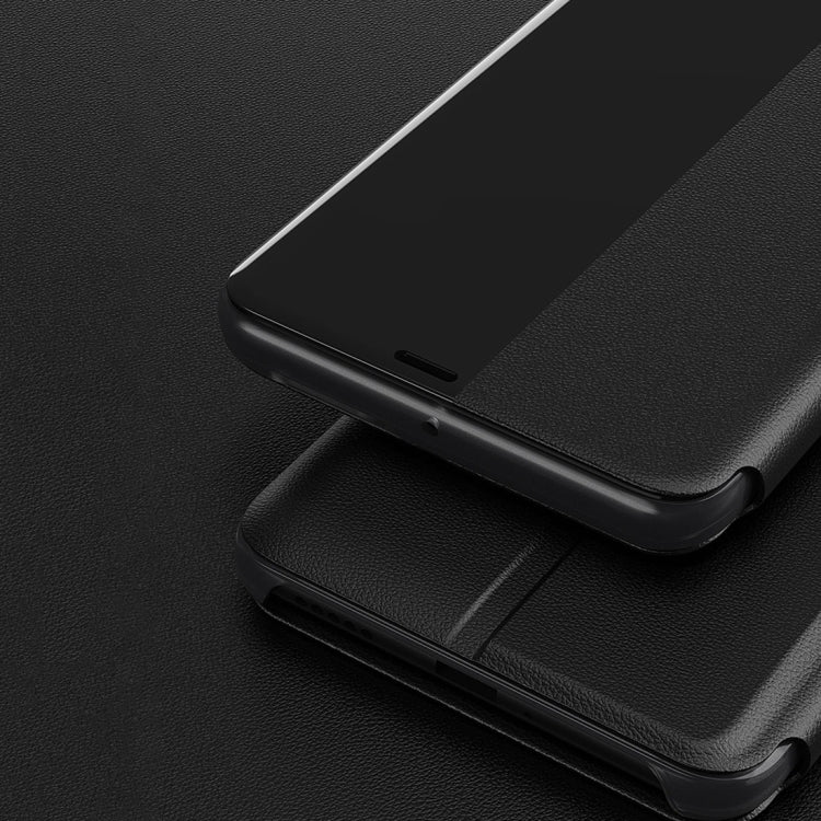 Display laterale Custodia in pelle a ribalta orizzontale antiurto con supporto e funzione di risposta alle chiamate e sospensione / risveglio, For Huawei Mate 20, For Huawei Mate 20 Pro, For Huawei P20, For Huawei P30, For Huawei P40 Lite / Nova 6 SE