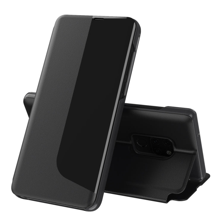 Display laterale Custodia in pelle a ribalta orizzontale antiurto con supporto e funzione di risposta alle chiamate e sospensione / risveglio, For Huawei Mate 20, For Huawei Mate 20 Pro, For Huawei P20, For Huawei P30, For Huawei P40 Lite / Nova 6 SE