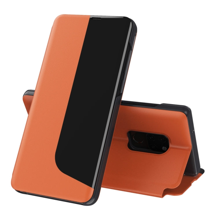 Display laterale Custodia in pelle a ribalta orizzontale antiurto con supporto e funzione di risposta alle chiamate e sospensione / risveglio, For Huawei Mate 20, For Huawei Mate 20 Pro, For Huawei P20, For Huawei P30, For Huawei P40 Lite / Nova 6 SE