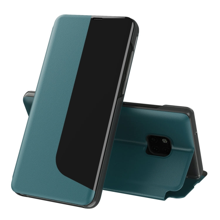 Display laterale Custodia in pelle a ribalta orizzontale antiurto con supporto e funzione di risposta alle chiamate e sospensione / risveglio, For Huawei Mate 20, For Huawei Mate 20 Pro, For Huawei P20, For Huawei P30, For Huawei P40 Lite / Nova 6 SE