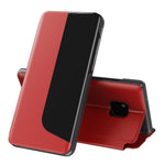 Display laterale Custodia in pelle a ribalta orizzontale antiurto con supporto e funzione di risposta alle chiamate e sospensione / risveglio, For Huawei Mate 20, For Huawei Mate 20 Pro, For Huawei P20, For Huawei P30, For Huawei P40 Lite / Nova 6 SE