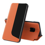 Display laterale Custodia in pelle a ribalta orizzontale antiurto con supporto e funzione di risposta alle chiamate e sospensione / risveglio, For Huawei Mate 20, For Huawei Mate 20 Pro, For Huawei P20, For Huawei P30, For Huawei P40 Lite / Nova 6 SE