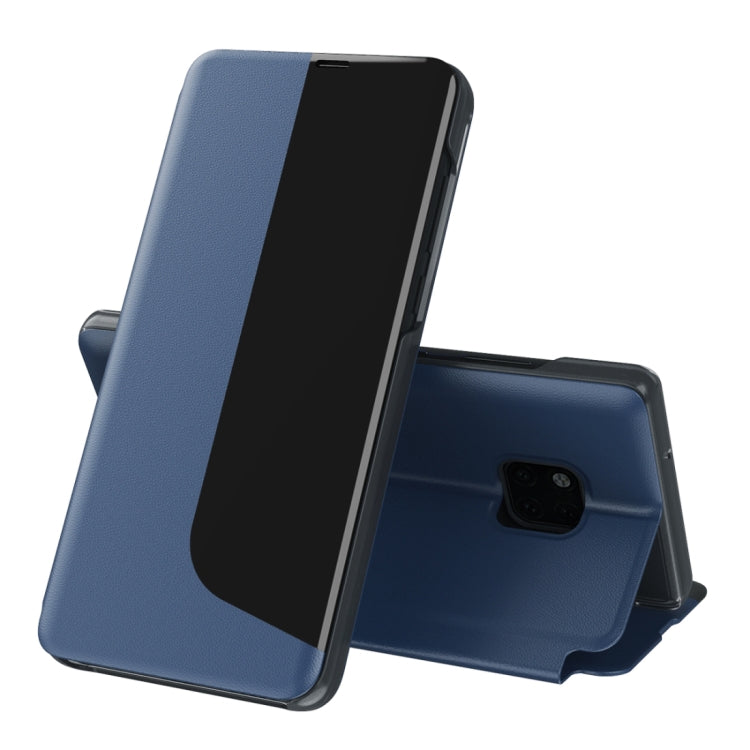 Display laterale Custodia in pelle a ribalta orizzontale antiurto con supporto e funzione di risposta alle chiamate e sospensione / risveglio, For Huawei Mate 20, For Huawei Mate 20 Pro, For Huawei P20, For Huawei P30, For Huawei P40 Lite / Nova 6 SE