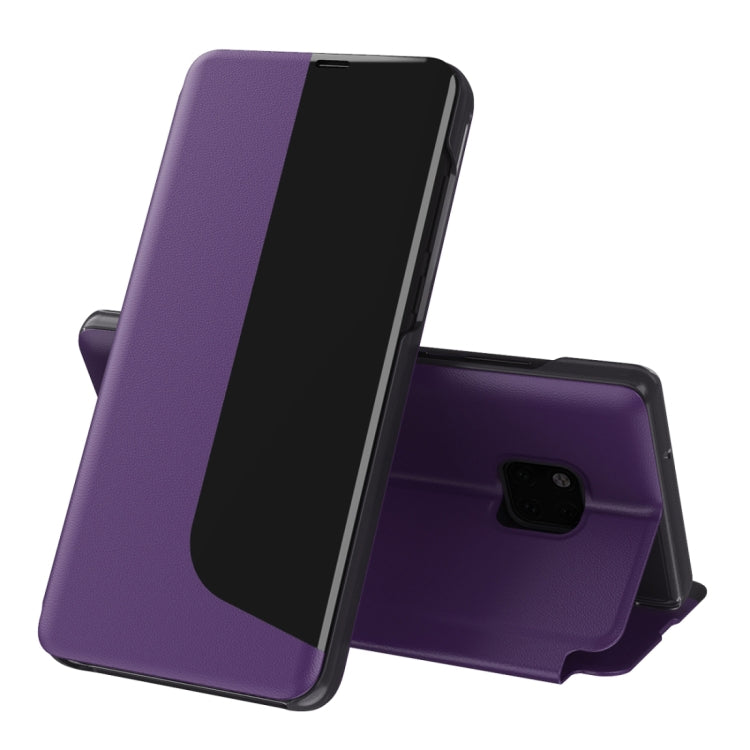 Display laterale Custodia in pelle a ribalta orizzontale antiurto con supporto e funzione di risposta alle chiamate e sospensione / risveglio, For Huawei Mate 20, For Huawei Mate 20 Pro, For Huawei P20, For Huawei P30, For Huawei P40 Lite / Nova 6 SE