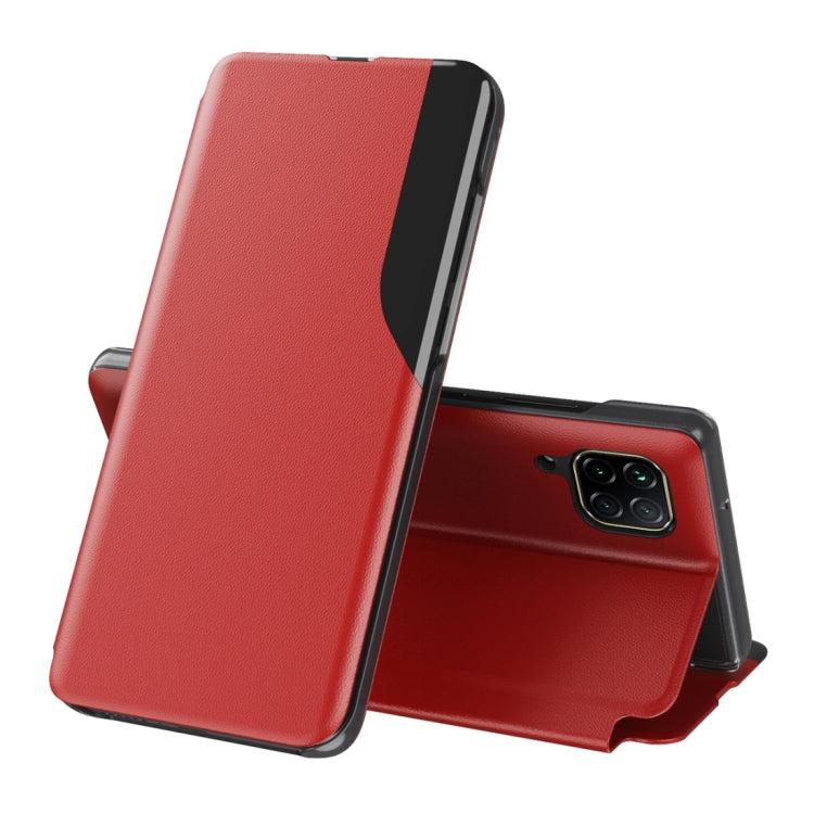 Display laterale Custodia in pelle a ribalta orizzontale antiurto con supporto e funzione di risposta alle chiamate e sospensione / risveglio, For Huawei Mate 20, For Huawei Mate 20 Pro, For Huawei P20, For Huawei P30, For Huawei P40 Lite / Nova 6 SE