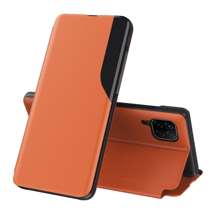 Display laterale Custodia in pelle a ribalta orizzontale antiurto con supporto e funzione di risposta alle chiamate e sospensione / risveglio, For Huawei Mate 20, For Huawei Mate 20 Pro, For Huawei P20, For Huawei P30, For Huawei P40 Lite / Nova 6 SE